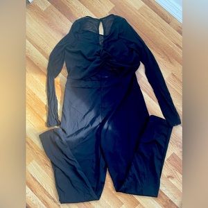 NWT Fashion Nova Black Knot Front Jumpsuit